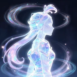 side profile, crystal maiden, dota 2, luminescent, colorful swirly magic ripples, pastel colors, by greg manchess, huang guangjian, sachin teng, greg rutkowski, jesper ejsing, ilya kuvshinov