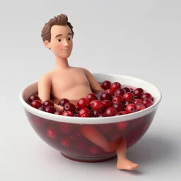 bryan cranston's body is a bowl of cranberries with legs, long neck, body submerged in cranberries, natural light, sharp, detailed face, magazine, press, photo, steve mccurry, david lazar, canon, nikon, focus