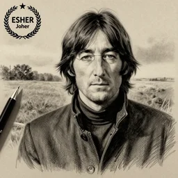 John Lennon drawn by Esher