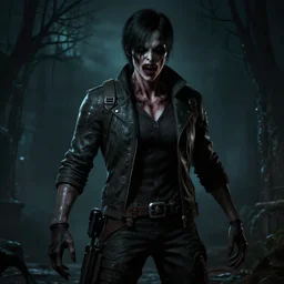 Resident Evil licker concept art, highly detailed, horror, scary, terrifying, horrific, nighttime, dimly lit, creepy hd 4k