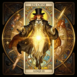 symmetry!! the magician, tarot card, symbology, intricate, highly detailed, dynamic lighting, digital art, digital painting, artstation, wlop, sharp focus, illustration, art by artgerm and greg rutkowski and alphonse mucha, 8 k