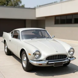 frank lloyd wright styled car, realistic, clean, detailed