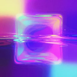 abstract glitch glare composition light neon colours soft digital media art
