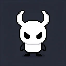 Hornet from Hollow Knight videogame, pixel art, 64x64, pixelated, icon,