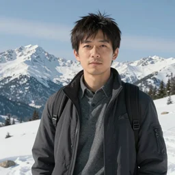 snowy mountains landscape, ghibli, unreal 5, daz, hyperrealistic, octane render, rpg portrait, dynamic lighting