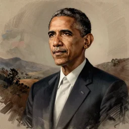barack obama drawn by leonardo davinci