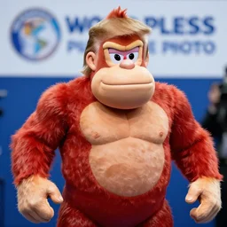 portrait of Donald Trump as Donkey Kong, world press photo, photography, 4k, canon EOS C300, f1.8
