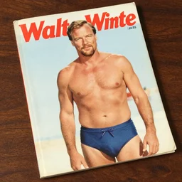 walter white on the cover of swimsuit illustrated magazine 1 9 5 5, vintage 1 9 5 5 print, 3 5 mm