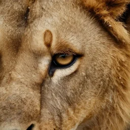 film still of an lion eye, 8k,