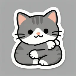 sticker hugging cat