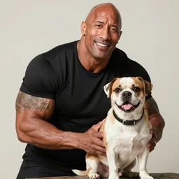 dwayne the rock johnson as a dog