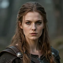head and shoulders portrait of a barbarian, female, high fantasy, dnd, trending on twitter