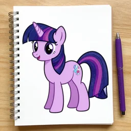 Twilight Sparkle, blank page from a coloring book