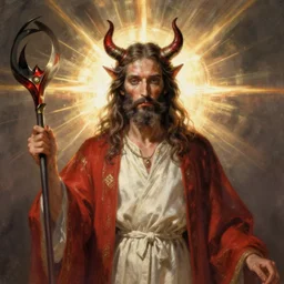 the devil dressed as jesus christ ; art by artgerm ; digital art ; character art ; star wars