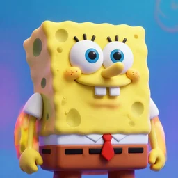 hyperrealistic 3 d rendering, fat smooth cronenberg flesh monster sponge bob close up, action figure, sofubi, studio lighting, colored gels, colored background, xf iq 4, 1 5 0 mp, 5 0 mm, f 1. 4, iso 2 0 0, 1 / 1 6