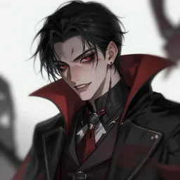 detailed beautiful cool male character art depicting a creepy vampire monster, concept art, depth of field, on amino, by sakimichan patreon, wlop, weibo, bcy. net, colorhub. me high quality art on artstation.