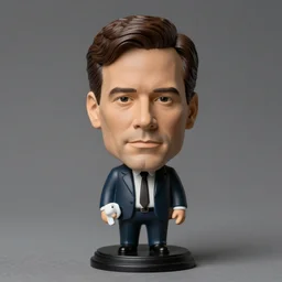 adrian monk bobble head, 4 k, photorealistic, studio lighting