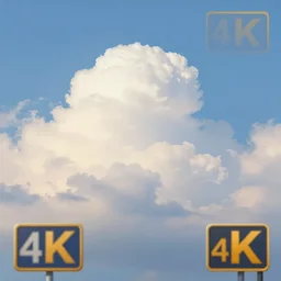 peaceful puffy clouds, illustration, 4 k