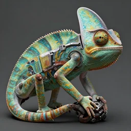 a anthropomorphic cyber chameleon wearing scifi armor, diffuse lighting, national - geographic, fantasy, intricate, elegant, highly detailed, lifelike, photorealistic, digital painting, artstation, illustration, concept art, smooth, sharp focus, art by john collier and albert aublet and krenz cushart and artem demura and alphonse mucha