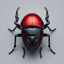 future, platinum fused and black, red, a fusion of a winnower with a beetle