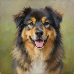 painting of a rich dog