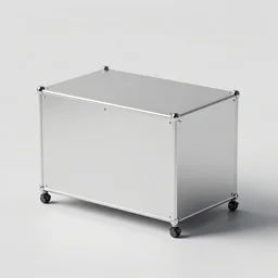 box modular, simple, silver steel, trending on behance, keyshot 1 1