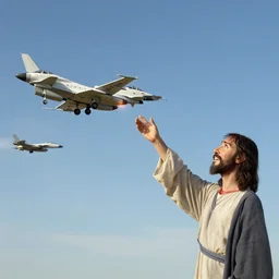 jesus intercepting aircraft alongside the chinese air force