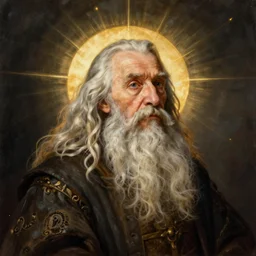 portrait of an old wise wizard, art by hieronymus bosch