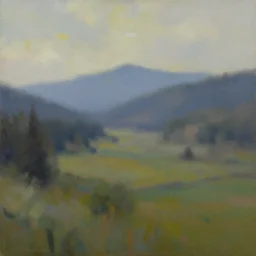 landscape painting of north bend washington by jon hale, blurry, painterly, visible brush strokes, lonely W - 1920