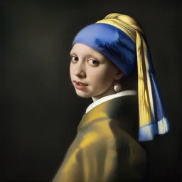 gigachad ernest khalimov oil portrait by Johannes Vermeer, versailles