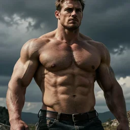 gigachad instagram photo, massive, anatomically accurate