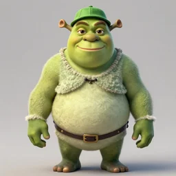 fat shrek with a green cap, concept art, digital art, highly detailed
