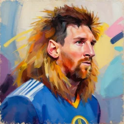 greg manchess portrait painting of lionel messi as overwatch character, medium shot, asymmetrical, profile picture, organic painting, sunny day, matte painting, bold shapes, hard edges, street art, trending on artstation, by huang guangjian and gil elvgren and sachin teng