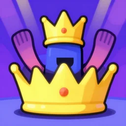 fall guys winning a crown illustration