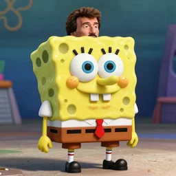 sylvester stallone is spongebob squarepants, 3 d octane render, artstation, andrew krivulya