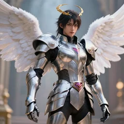 korra in angelic armor, bokeh highly detailed, qichao wang, artgerm, cushart krenz, zeronis, trending on artstation, soft light, sharp edges, illustration, character design, concept art