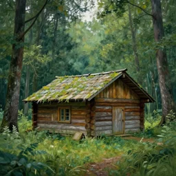 [ a log cabin in the forest ] [ van gogh ] [ diffuse ]