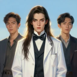 still film, elegant mysterious gracious undead doctor strange if made by krenz cushart and wenjun lin, portrait, illustration, rim light, top light, summer clear blue sky, perfectly shaded, soft painting, epic, intricate, art