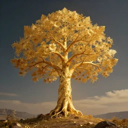 the holy golden tree of life, cinematic, ultra detailed
