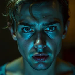 detailed facial expression, cinema still