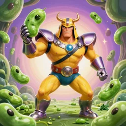 skeletor from masters of the universe when the bean kicks in, psychedelic, highly detailed, 8 k, by francis bacon