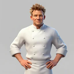 gordon ramsay in a chef uniform, a high poly render by senior character artist, featured on artstation, sculpted in zbrush, rendered in keyshot