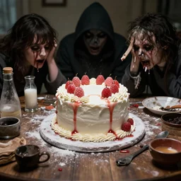 murder scene for a cake