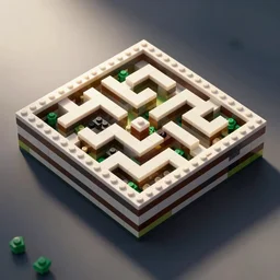 wimmelbilder maze made of lego, isometric, octane render, Lego Island, unreal engine
