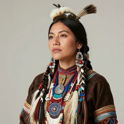 image of beautiful native american woman, ultra detail, professionally retouched, soft lighting, wide angle, 8 k high definition, intricate, elegant, art by ivan telavera, shinybinary, sam haskins, chloe battesti, david mcleod