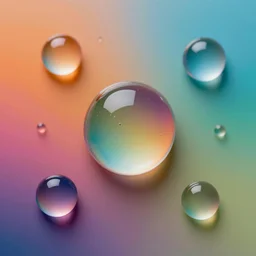 highly detailed realistic photo of multiple water droplets on colorful background, award winning masterpiece photography, hyper realistic, concept art, 8 k detail post - processing