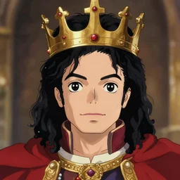 centered!! macro head portrait of medieval king michael jackson, artstation, detailed cartoon, elegant, digital painting, concept art, smooth, sharp focus, illustration, ghibli, makoto shinkai, don bluth, fujita goro, jean giraud, akihiko yoshida, tom whalen 8 k