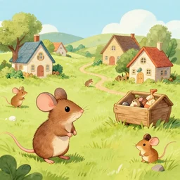 the town mouse and the country mouse illustration