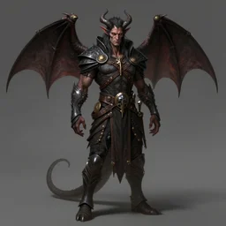 a detailed fully body portrait of a male tiefling, demonic race, pathfinder portrait, dndart, artstation, deviantart, 4 k, hires, octane render, cgsociety, grimdark, centered, beautifully detailed, art by greg rutkowski and alphonse mucha
