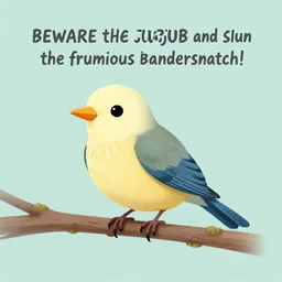 beware the jubjub bird, and shun the frumious bandersnatch! | lewis carroll and hp lovecraft with doctor seuss and hr giger